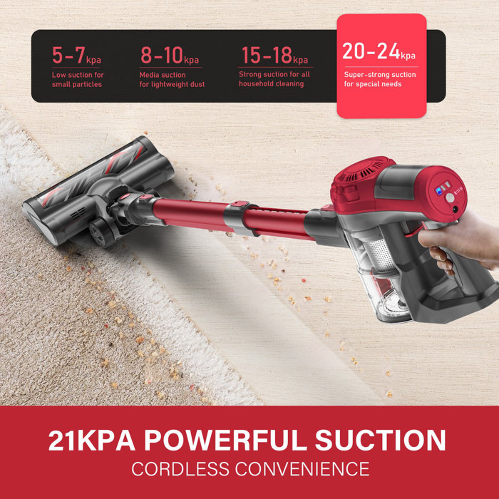 MOOSOO Aposen Bagless Stick Vacuum Converts into Handheld Vacuum Wayfair